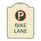 Signmission No Parking Symbol Bike Lane Heavy-Gauge Aluminum Architectural Sign, 24" x 18", TG-1824-23817 A-DES-TG-1824-23817 - alternate 1